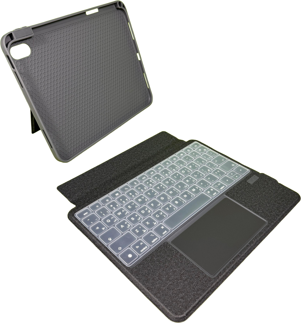 LZEL ZenKey Neura Series Smart Keyboard Case for iPad 10.9” & 11” (A16) 2025 | Black