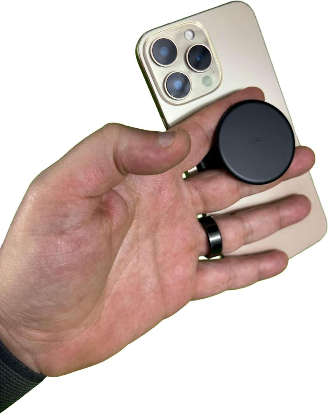 LZEL GripLoop Pop Series – Magnetic Finger Pop Holder & Stand | Midnight Black