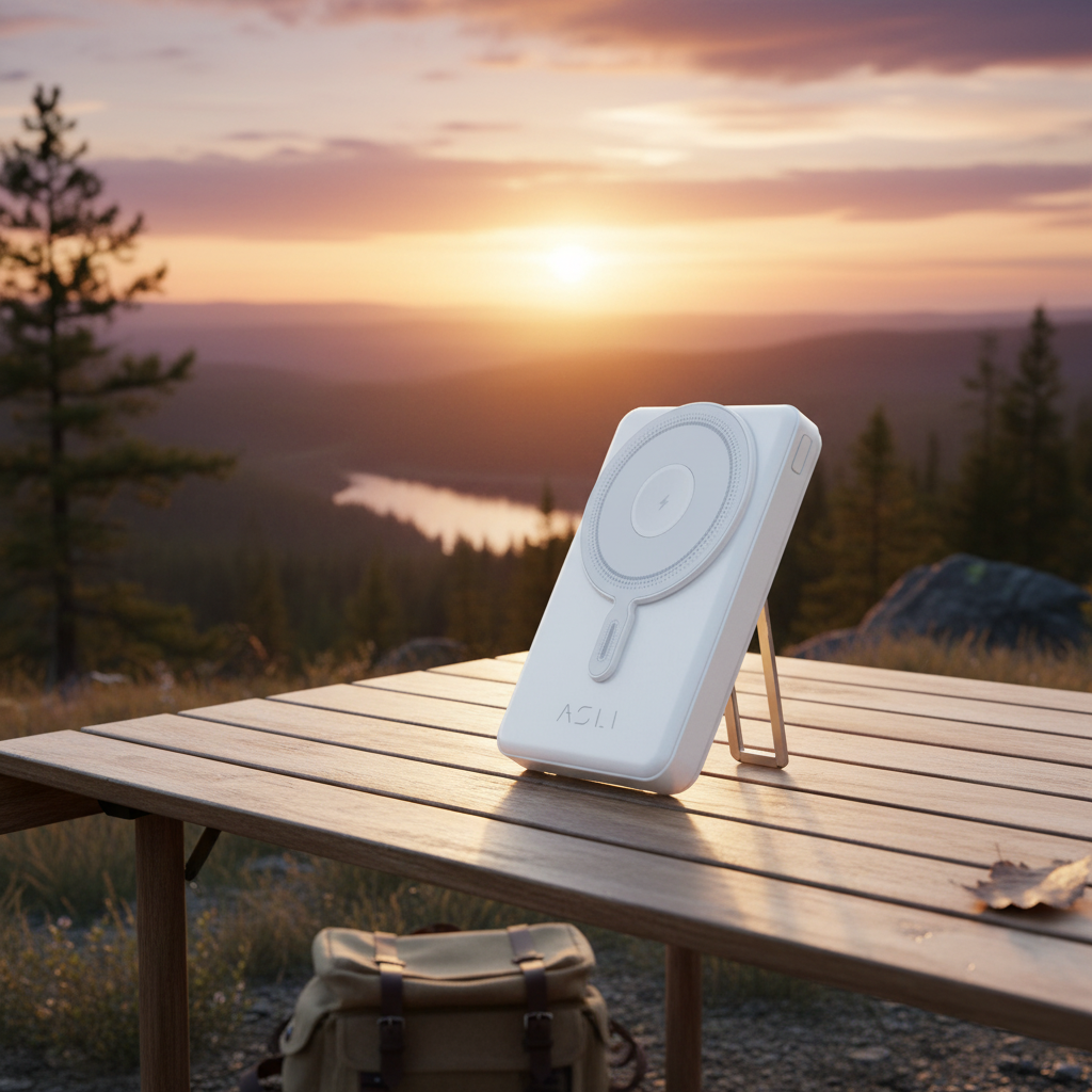 Asli Global 5in1 PD 10000mAh Magnetic PowerBank | White