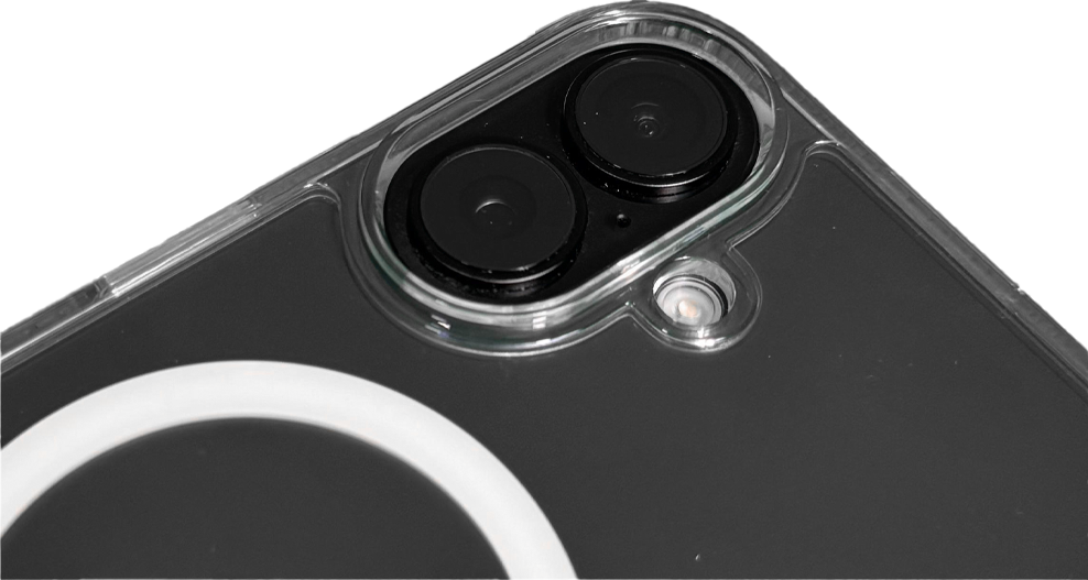 LZEl iPhone 16 Plus MagClear Fusion Case With MagSafe Clear | CLEAR/WHITE