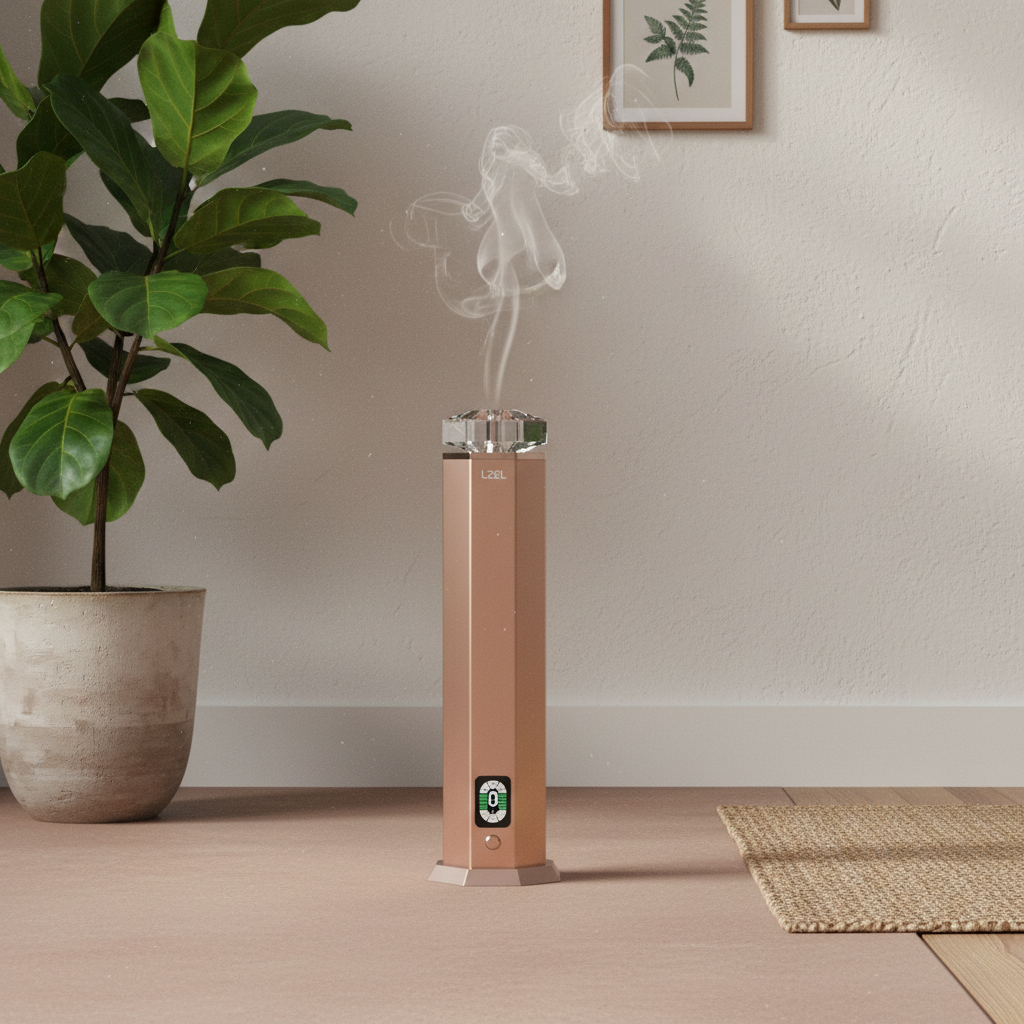 LZEL Aroma Diffuser Aromavista Essence Premium Scent Diffuser Led Display - Cold Air Diffusion Tech - 120 Ml | Gold