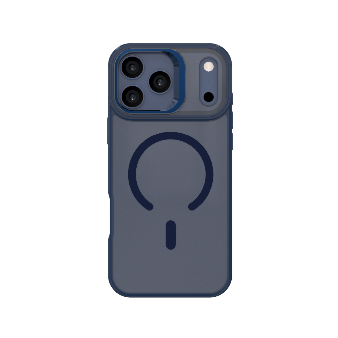 LZEL Oil Coating Camera Stand Case With Magsafe For IPhone  17 Pro Max | Dark Blue