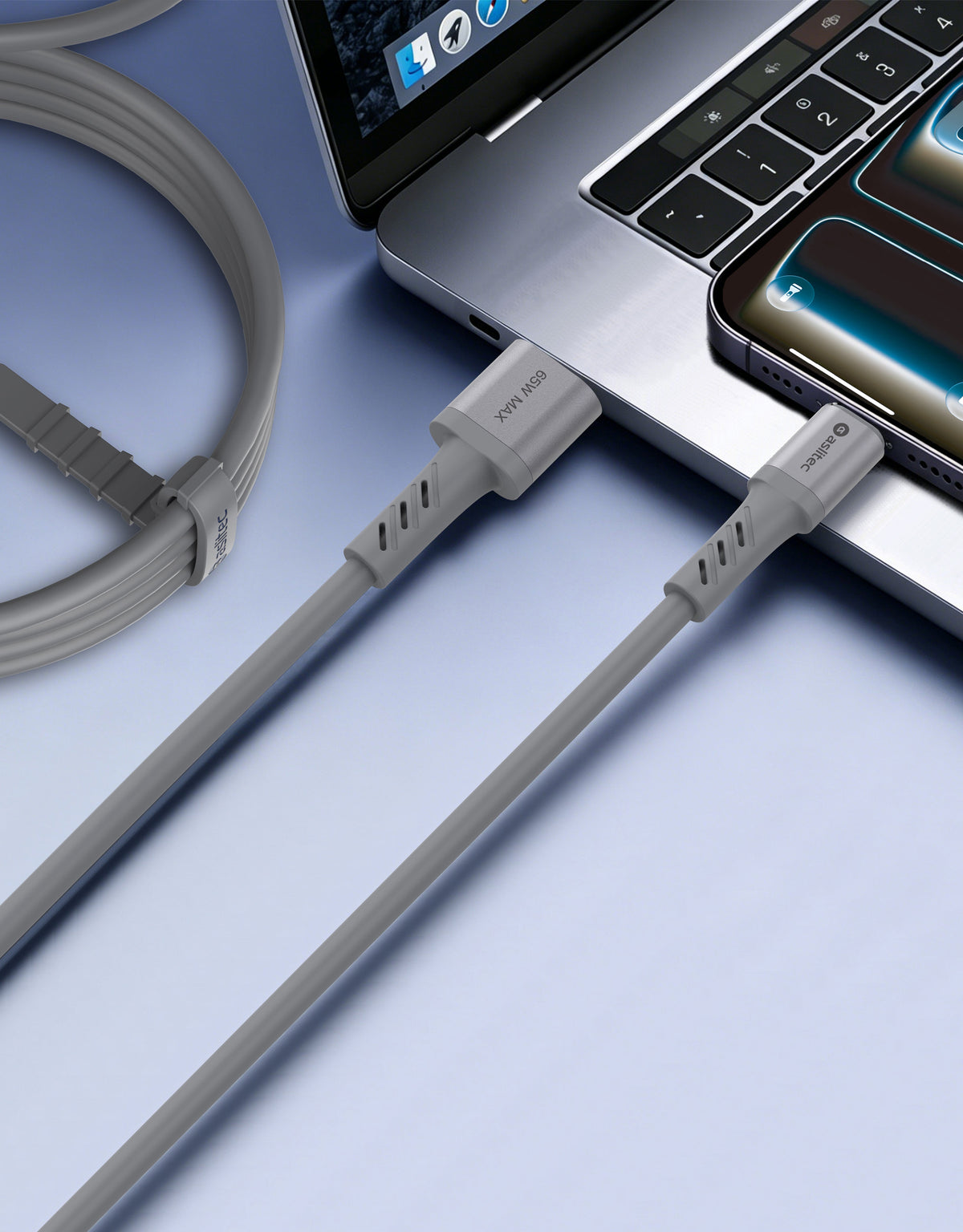 aslitec GRAPHENEX 65W Fast Charging & Data Cable USB-A to USB-C