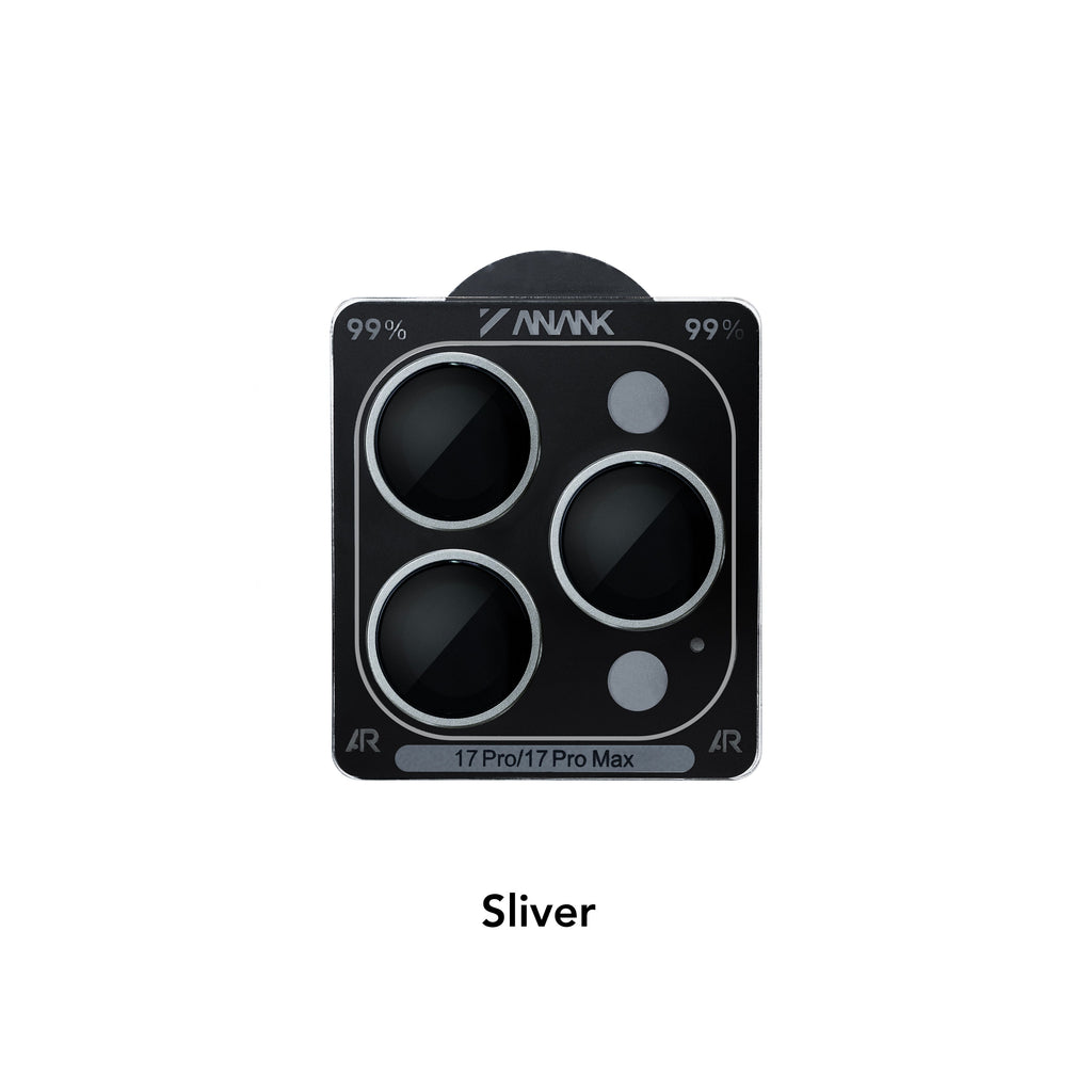 Anank 10X Reinforced 99% AR Lens Guard for iPhone 17 Pro / 17 Pro Max | Silver