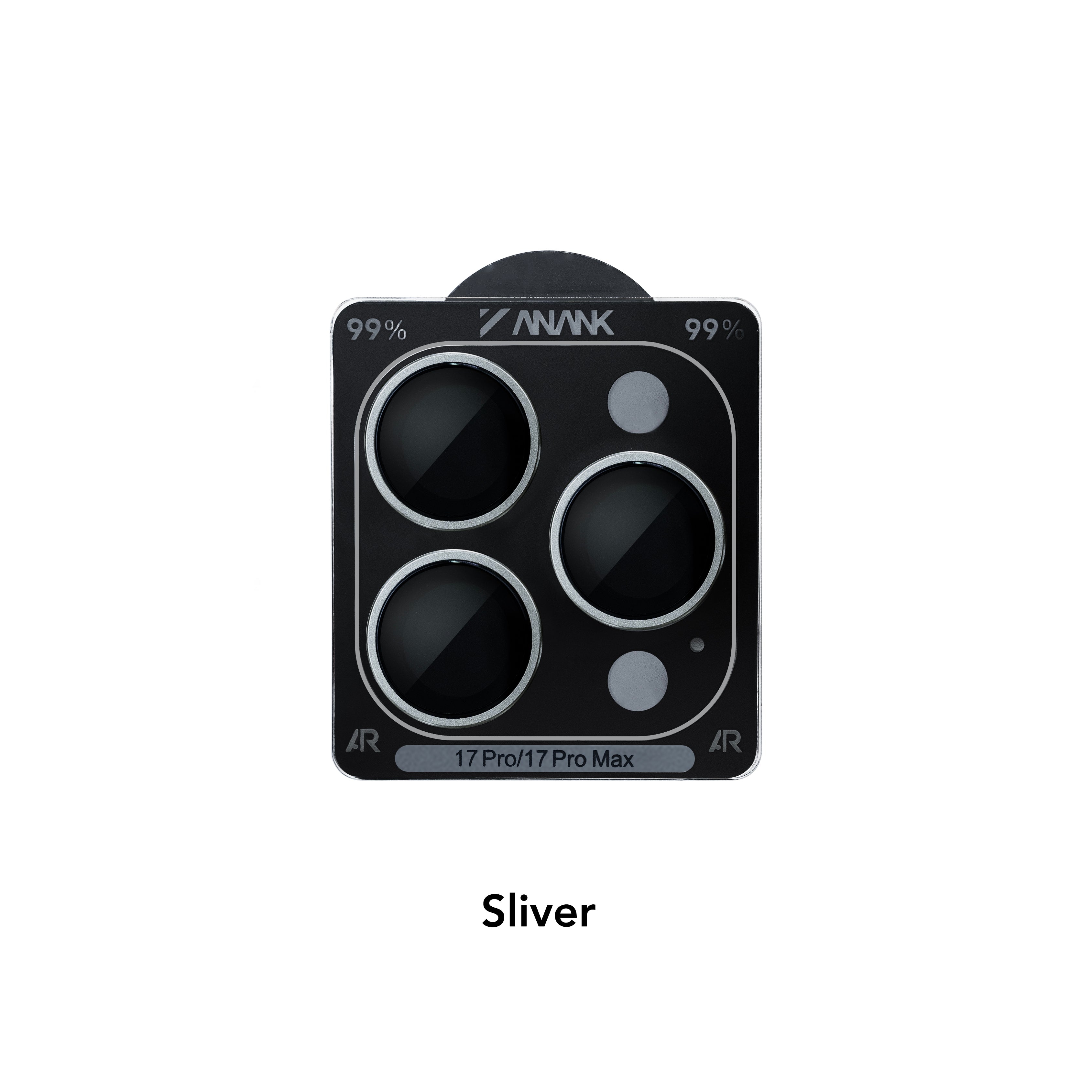 Anank 10X Reinforced 99% AR Lens Guard for iPhone 17 Pro / 17 Pro Max | Silver