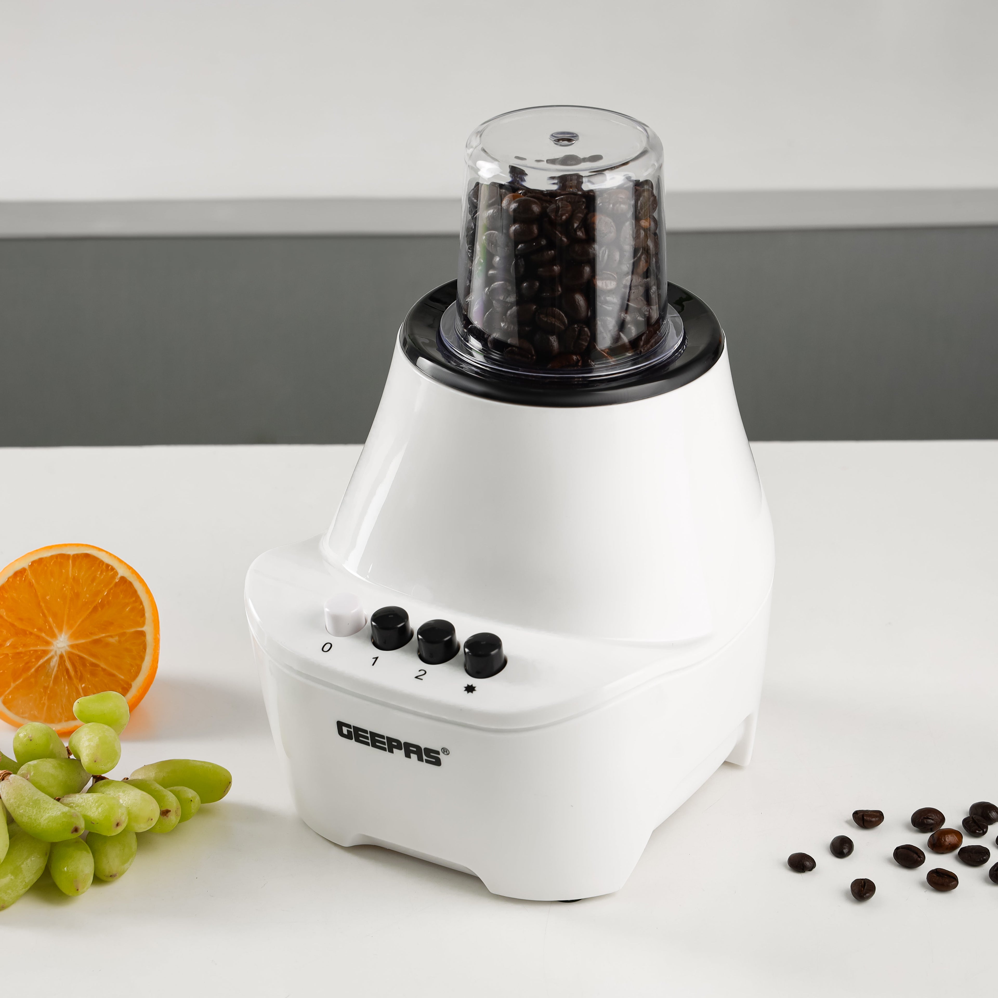 Geepas 2-in-1 Blender 250W - Stainless Steel Blades - 4 Speed
