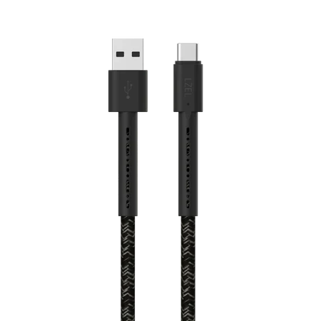 LZEL USB-A to USB-C 2.0 Braided Cable 2m – 3A, 15W, 480Mbps