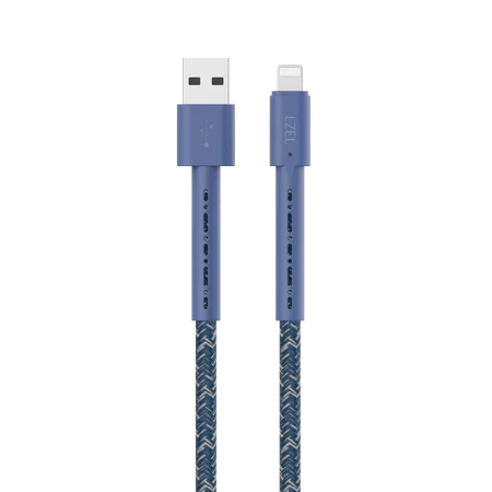 LZEL Celeris Charge AXL Braided USB-A to Lightning Cable, 480Mbps, 15W Max, 2m