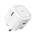 Asli  Global Powercore 45 Gan Dual Port Usb-A & Usb-C Fast Charger | White