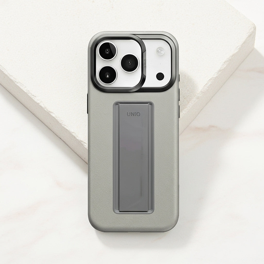 UNIQ Hybrid Heldro Pro MagClick Case with Camera Stand for iPhone 17 Pro max | Caly