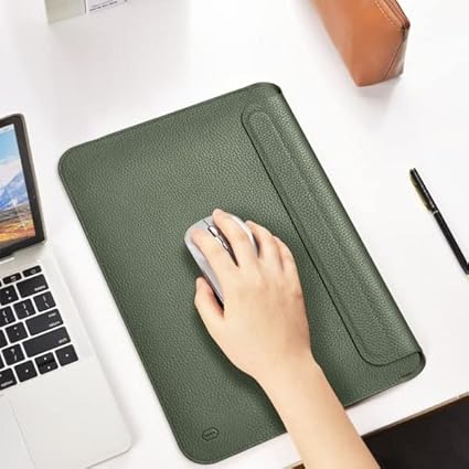 WIWU Genuine Leather Sleeve For Macbook 12 and Laptop | Green