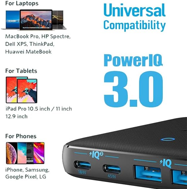 Anker Power Port Atom III 63W Slim | Black