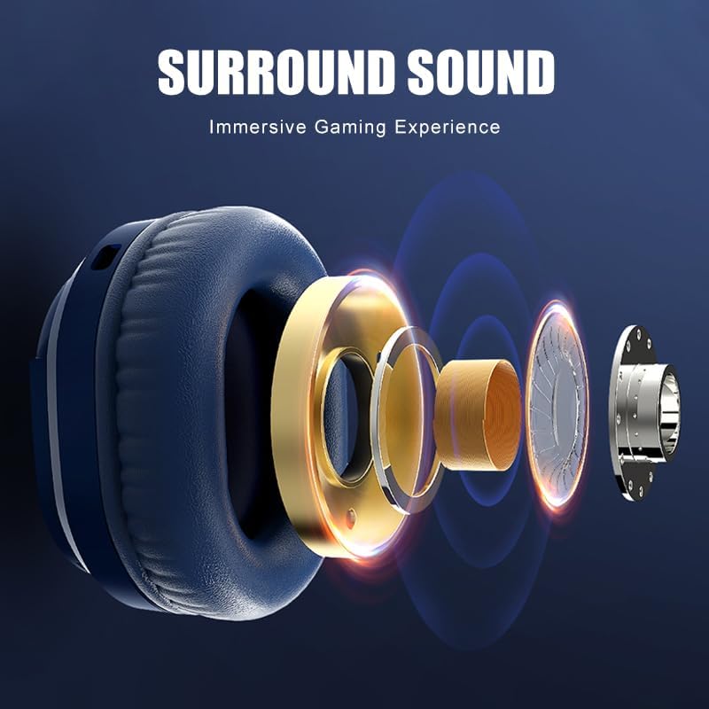 Colusi Gaming Stereo 3.5+USB Headphone RGB Light |Blue