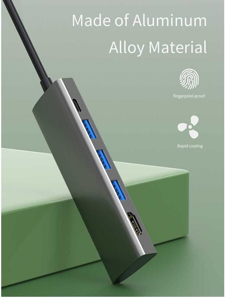 Wiwu Alpha 5 in 1 USB-C Hub Multi-Port Connect Hub | Gray