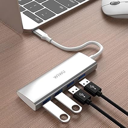 Wiwu Alpha 4 in 1 USB-C Hub Multi-Port Connect Hub | Silver