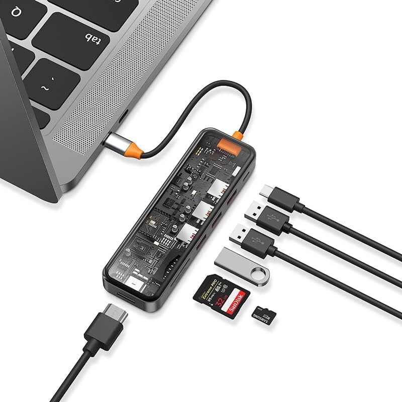 Wiwu Cyber Hub 7 In 1 Usb-C Hub Clear