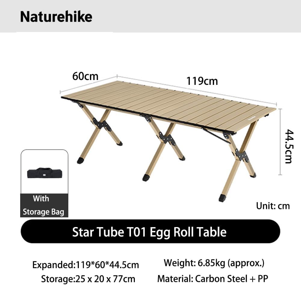 Naturehike Simple Star T01 Egg Roll Table â€“ Khaki | Large