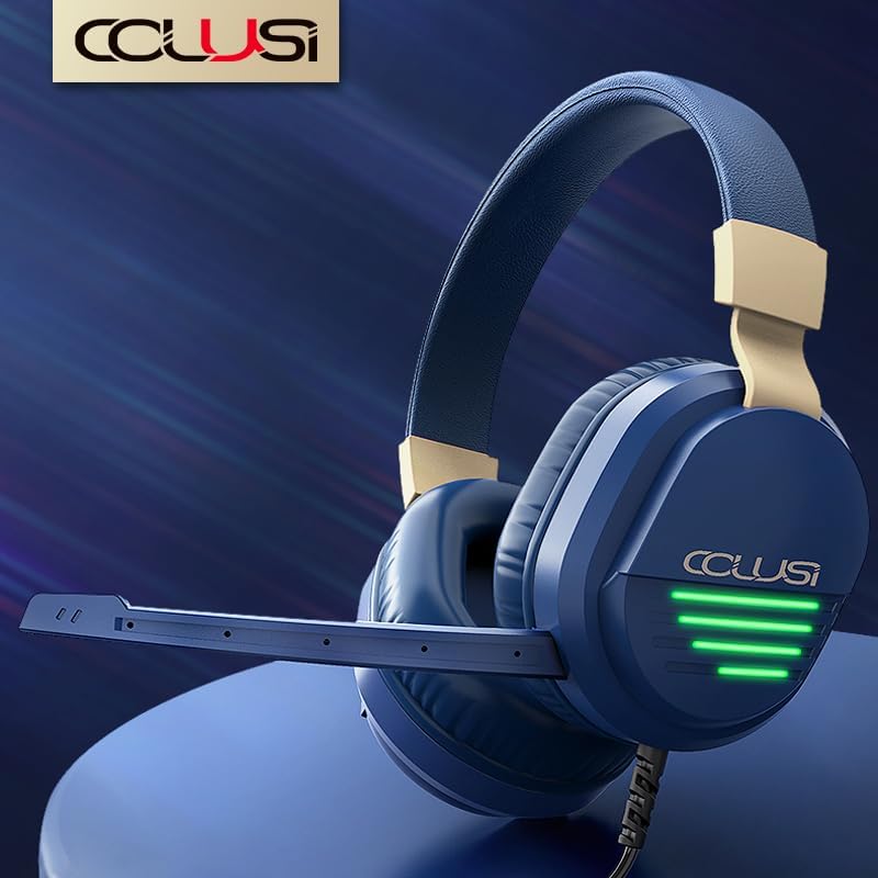 Colusi Gaming Stereo 3.5+USB Headphone RGB Light |Blue