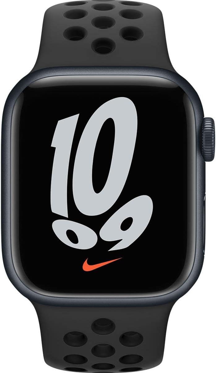 Apple Watch Nike Series 7 GPS 41mm Midnight Aluminium Case with Anthracite/Black Nike Sport Band - Regular