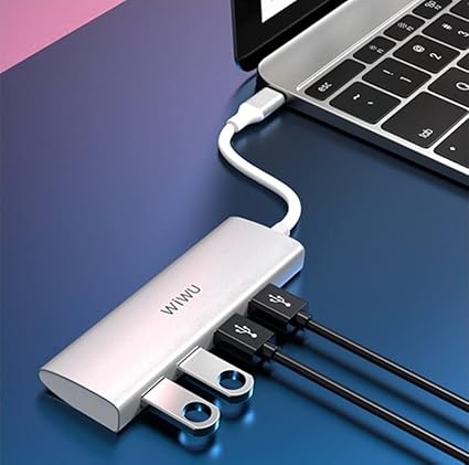 Wiwu Alpha 4 in 1 USB-C Hub Multi-Port Connect Hub | Silver