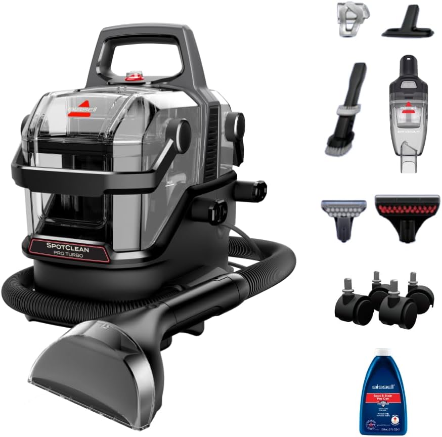 Bissell SpotClean Pro Turbo 400W Portable Carpet & Upholstery Cleaner | Black