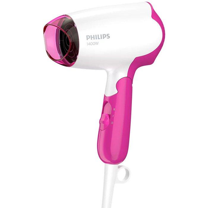 Philips Hair Dryer BHD003/03 – 1400W, Compact & Ergonomic Design | Pink/White