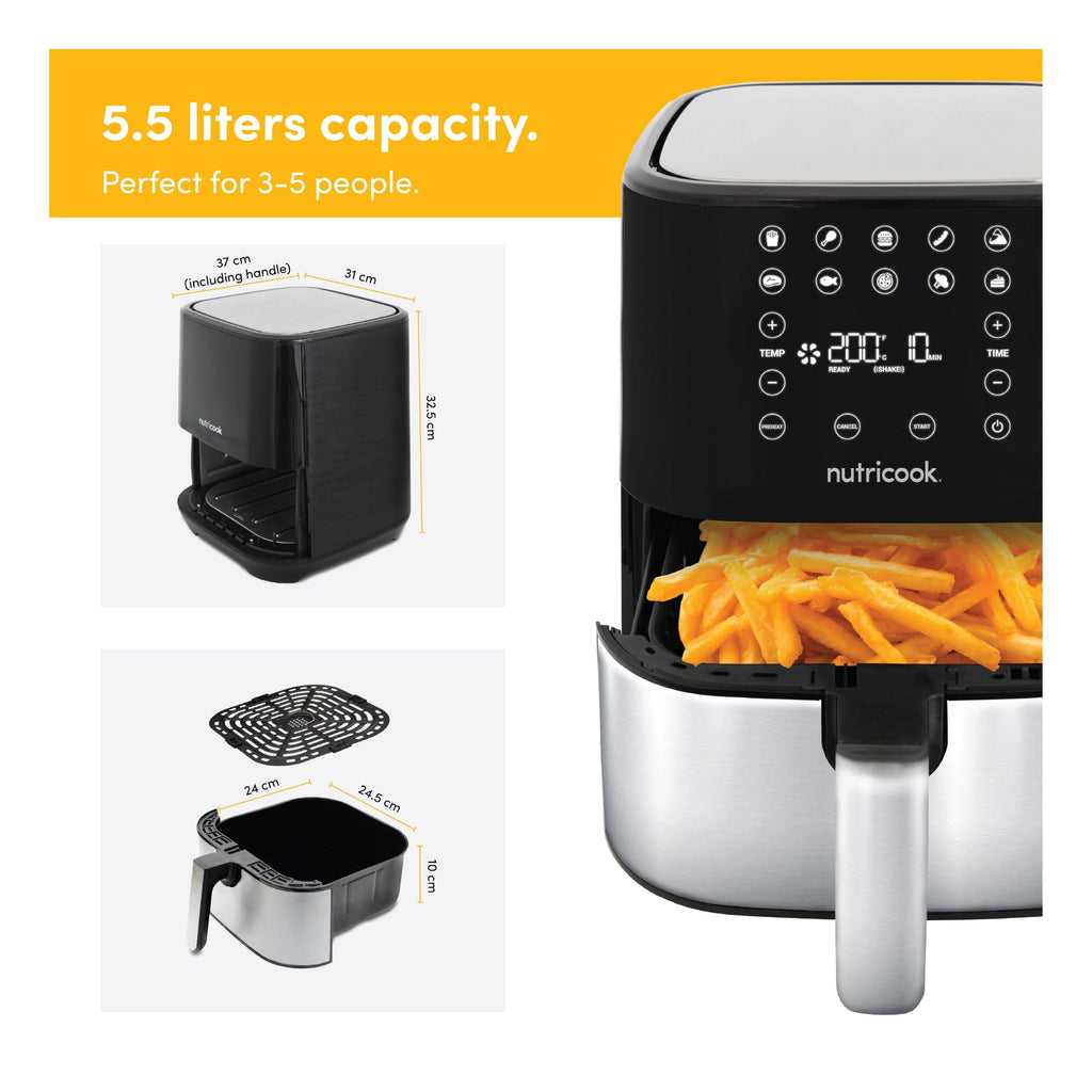 Nutricook Air Fryer, 1700W, 5.5L, NC-AF205 | Black