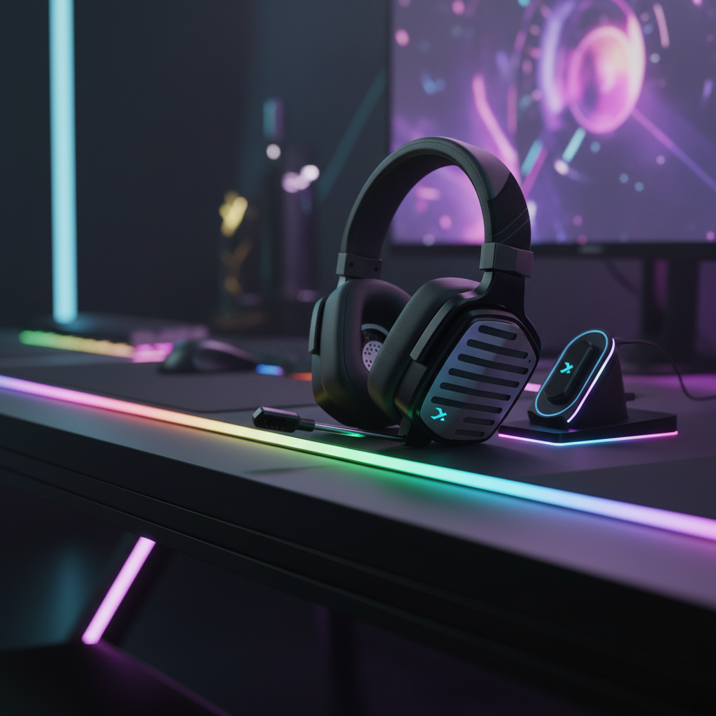 XIBERIA Wireless Headphone Gaming Headset with Base Station