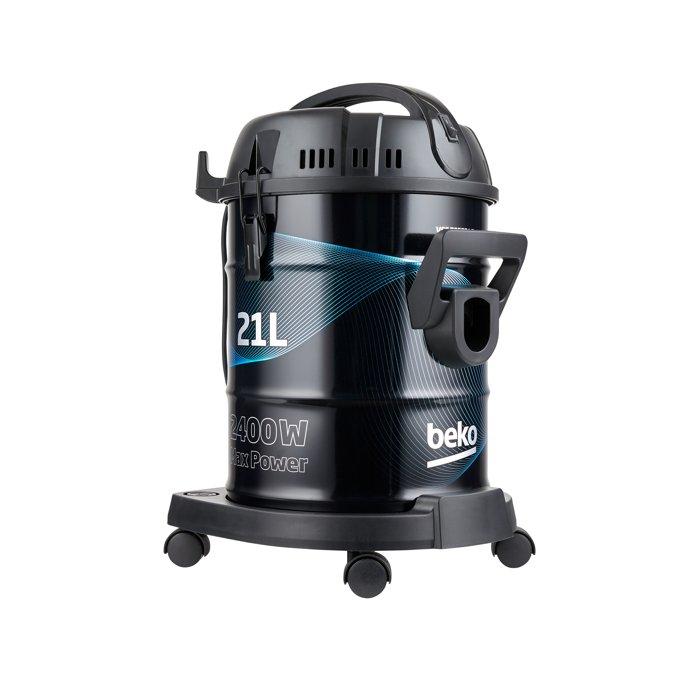 Beko Drum Dry Vacuum Cleaner, 2400W, 21L, VCC 70322 WI | Black