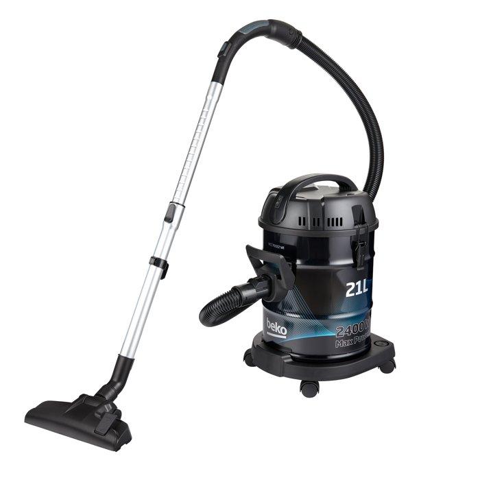 Beko Drum Dry Vacuum Cleaner, 2400W, 21L, VCC 70322 WI | Black