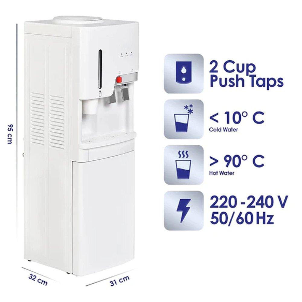 Wansa Water Dispenser 2 Taps Hot & Cold | White