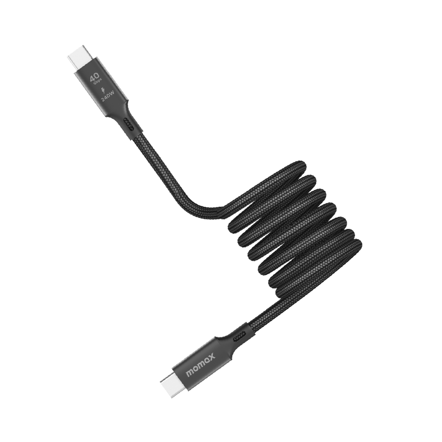 Momax Mag-link 240w Usb-c To Usb-c Usb4 40gbps Magnetic 1.5m Cable | Black