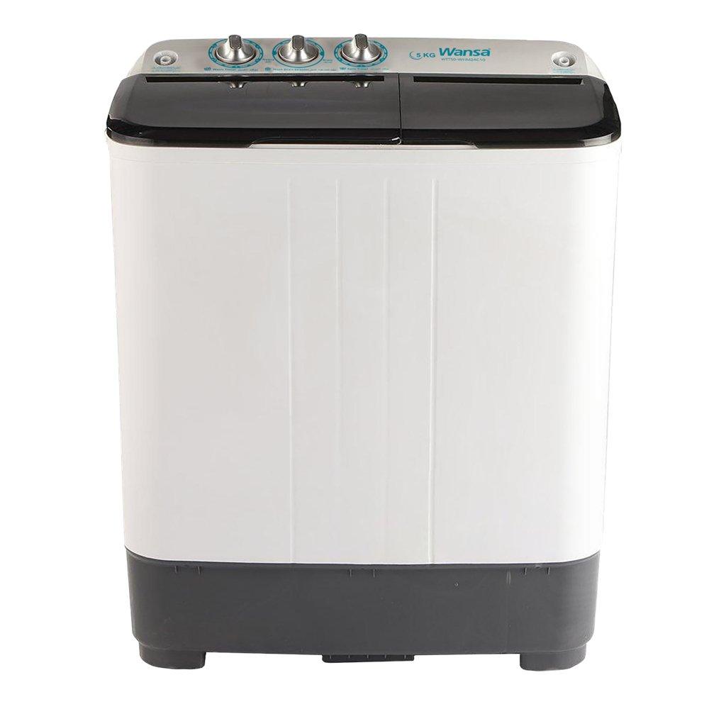 Wansa Twin Tub Washing Machine, 5Kg Washing Capacity | White