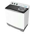 Wansa 8kg Twin Tub Washer, 5KG Spin Capacity - White with Gray Lid