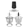 Nutricook XXL Food Chopper With 2L Glass & Stainless steel Bowl, 500W | Black