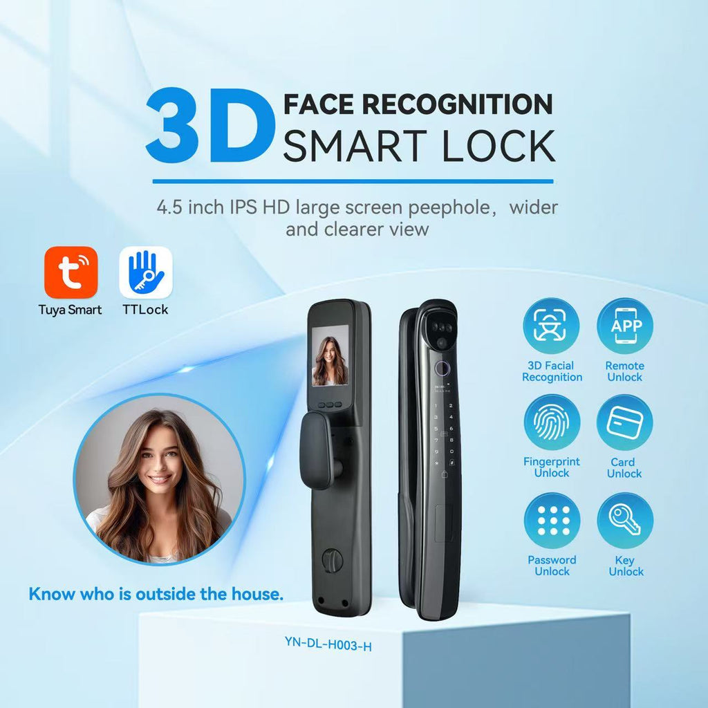 LZEL Smart Door Lock Model ZMH003 | Fingerprint, Password, Card & Optional Face Recognition