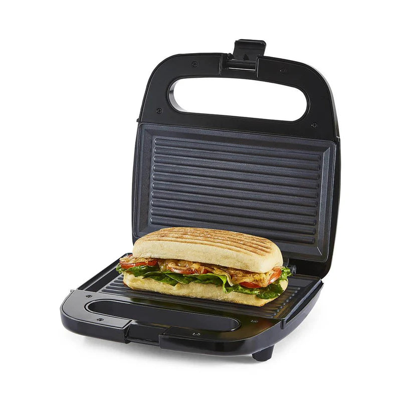 Geepas Stainless Steel Grill Maker â€“ 750W, 2-Slice, Non-Stick Plates