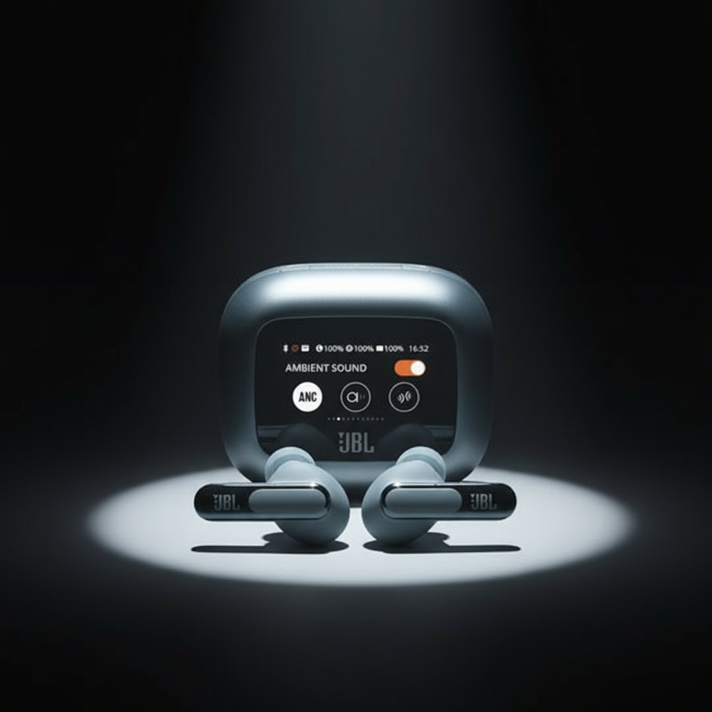 JBL Live Beam 3 True Wireless Earbuds with Screen | Blue
