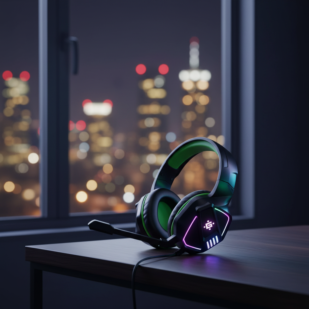 Defender Gaming HeadPhones With 3.5mm Jack | Black Green
