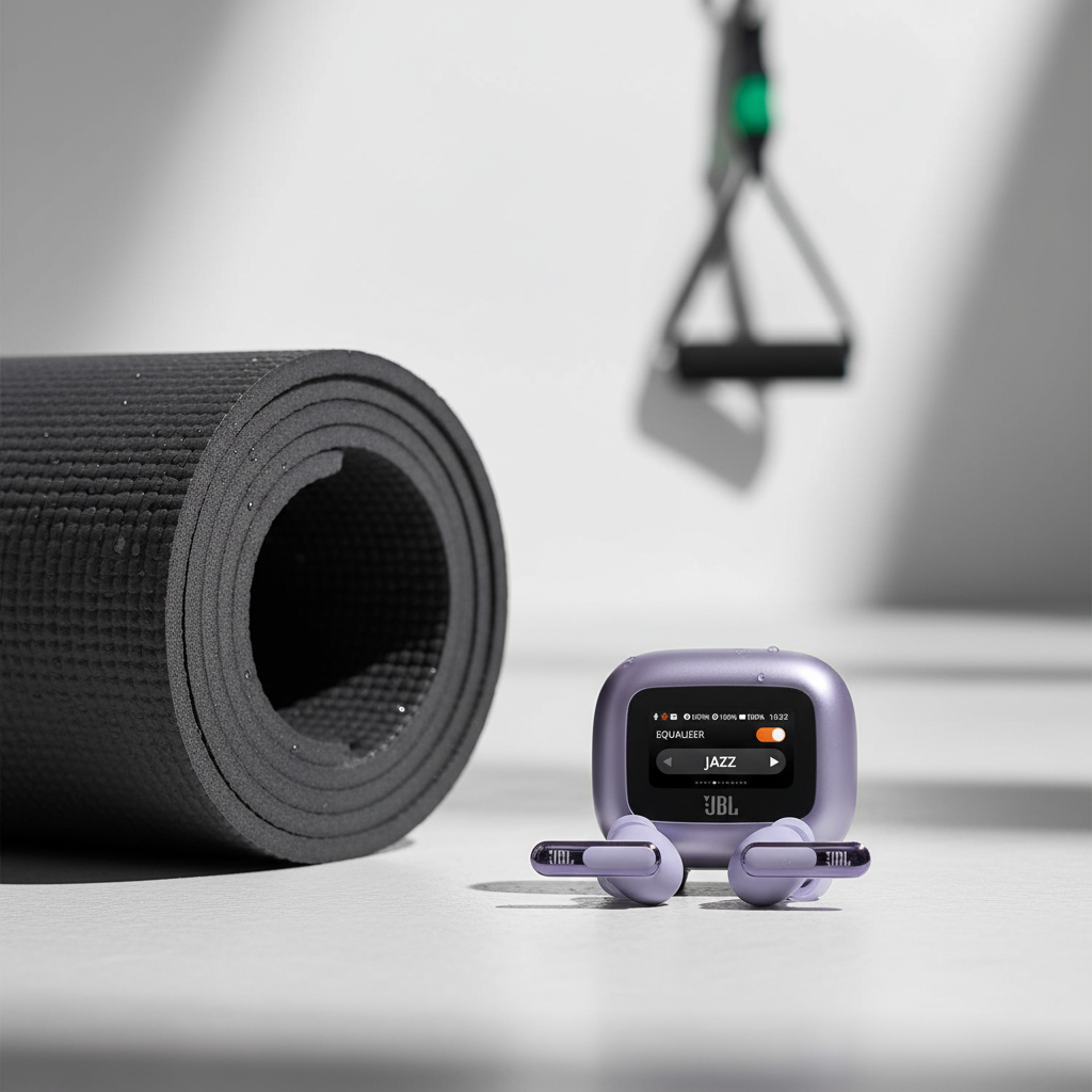 JBL Live Beam 3 True Wireless Earbuds with Screen | Purple