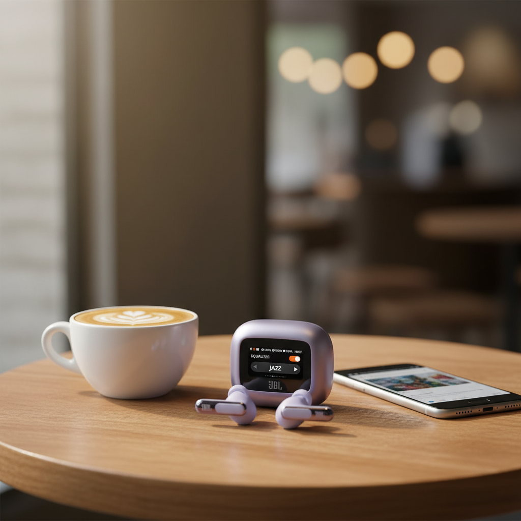 JBL Live Beam 3 True Wireless Earbuds with Screen | Purple