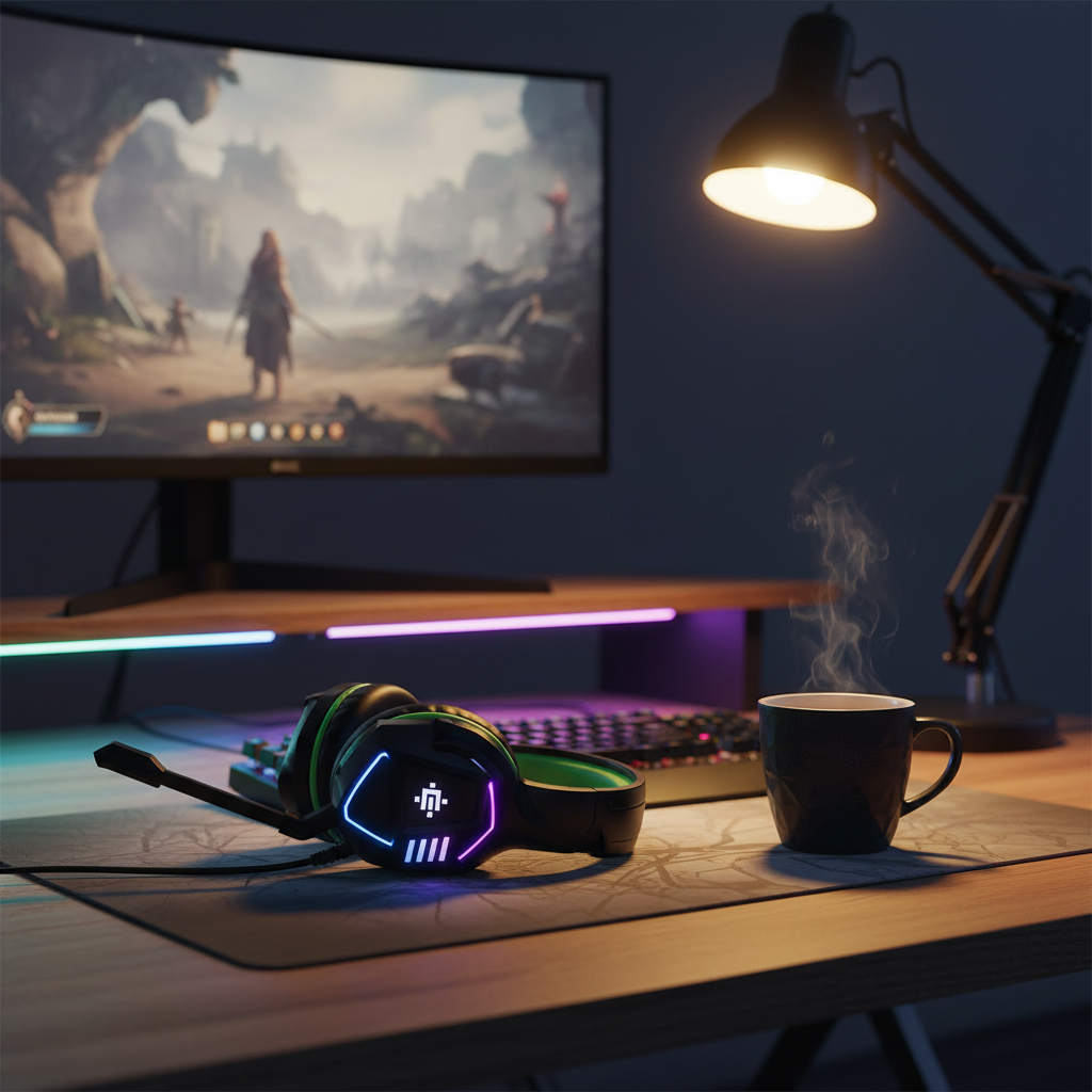 Defender Gaming HeadPhones With 3.5mm Jack | Black Green