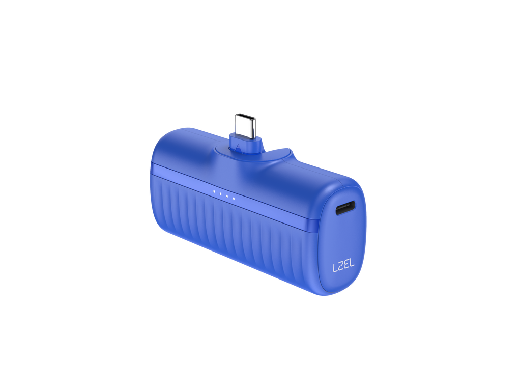 LZEL PrimeBrio Clip C5 Mini Power Bank – 5000mAh, 20W, USB-C | Blue