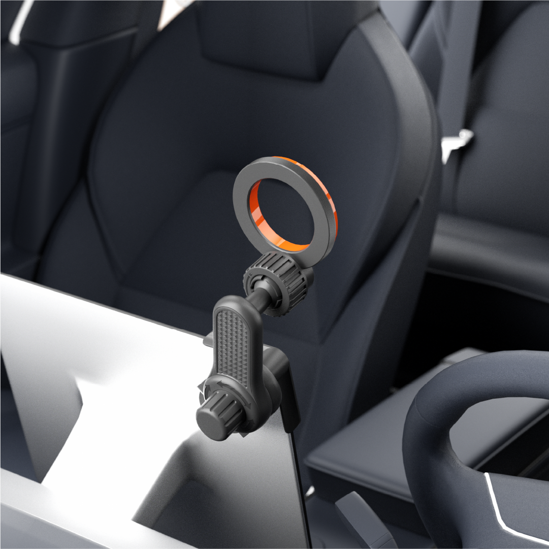 LZEL Mountmag Drive 360Â° Rotating Abs Car Monitor Holder Stable Mount For Tesla, Byd & Ev Cars
