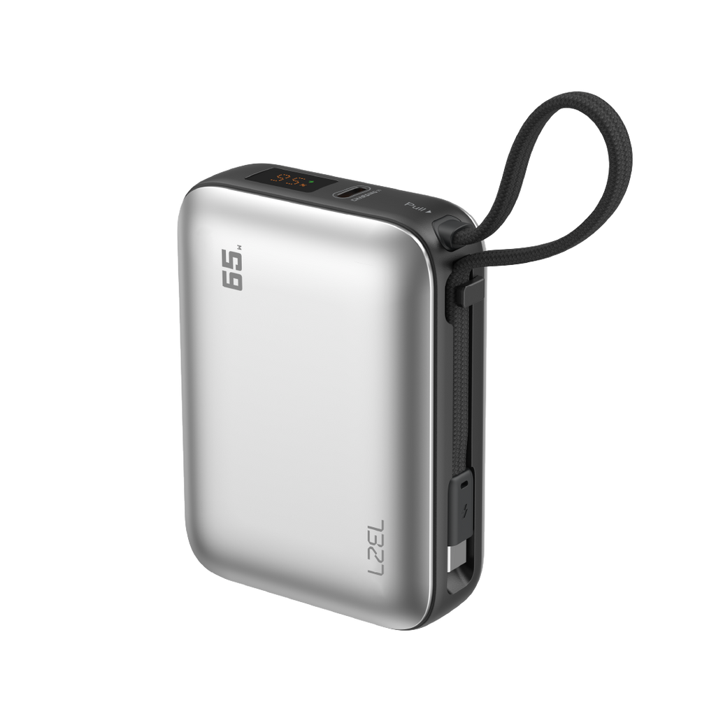 LZEL Zenoflex Flow10 20000Mah Pd3.0 & Qc 3.0| 65W |Dual Usb-C Input/Output Power Bank | Silver