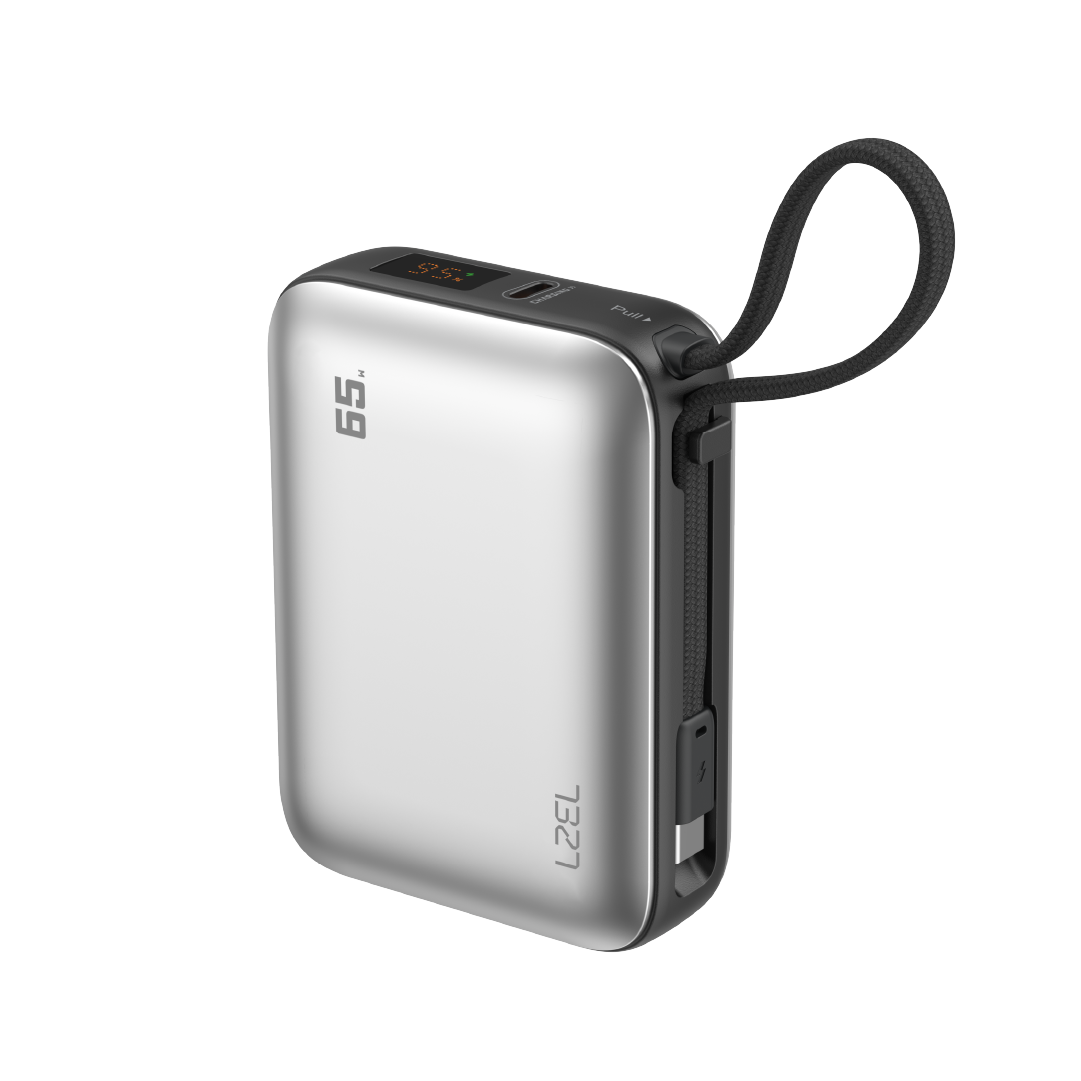 LZEL Zenoflex Flow10 20000Mah Pd3.0 & Qc 3.0| 65W |Dual Usb-C Input/Output Power Bank | Silver