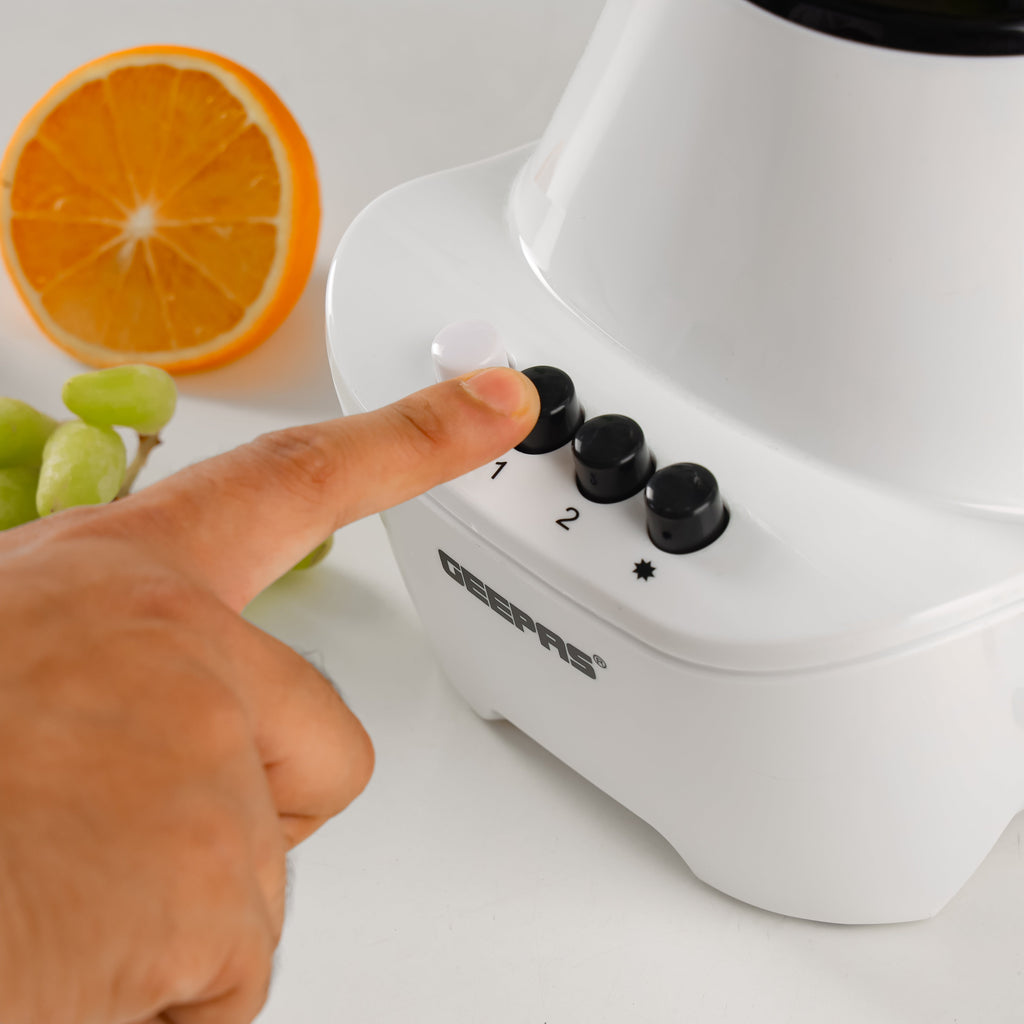 Geepas 2-in-1 Blender 250W - Stainless Steel Blades - 4 Speed