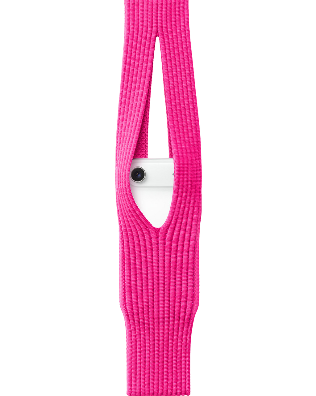 Phone Pocket with Strap â€“ Stretch Knit Wearable iPhone Holder 40 cm | Pink