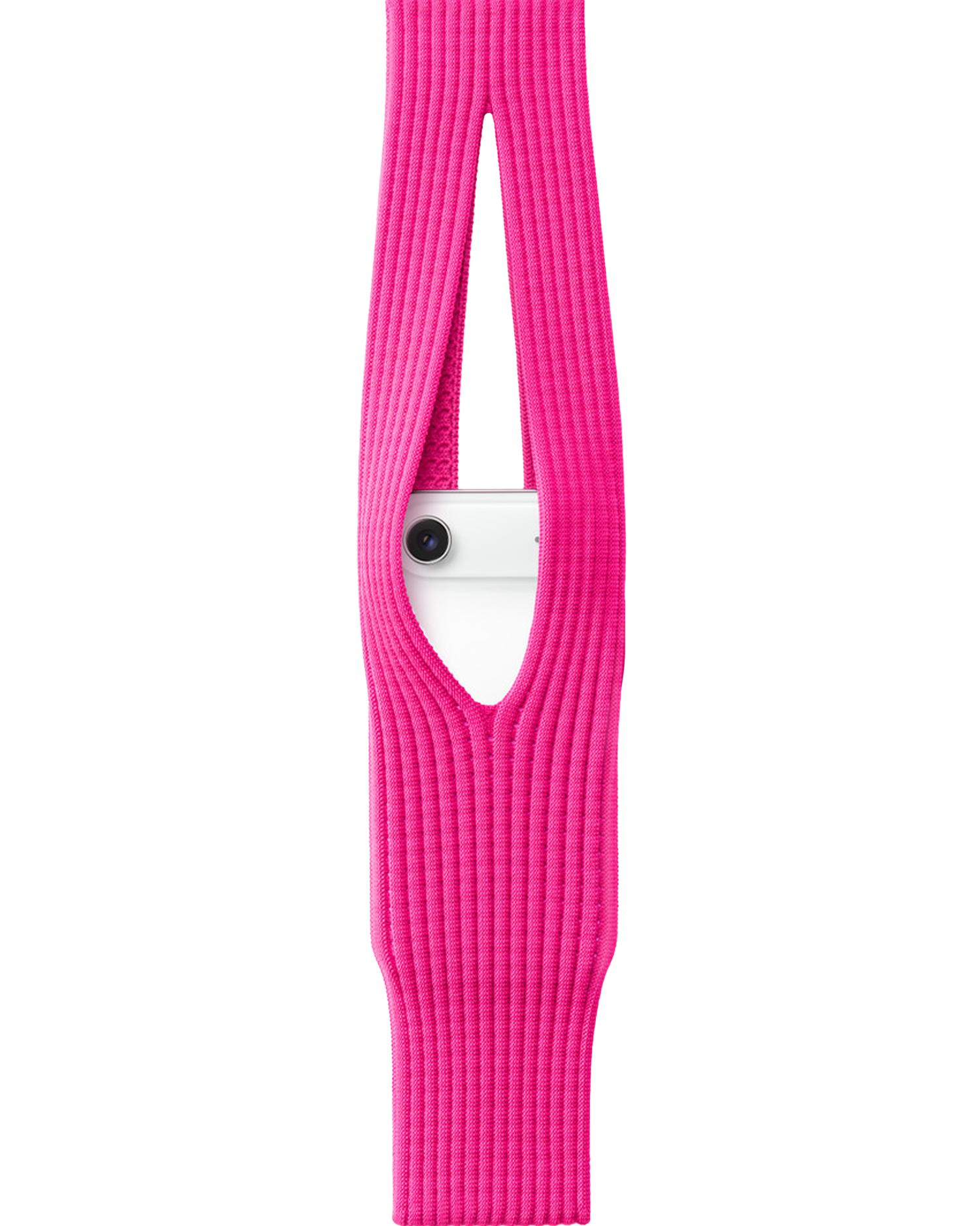 Phone Pocket with Strap â€“ Stretch Knit Wearable iPhone Holder 40 cm | Pink
