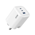 Asli  Global Maxcharge 65 Gan 3-Port Usb-A & Dual Usb-C Fast Charger | White